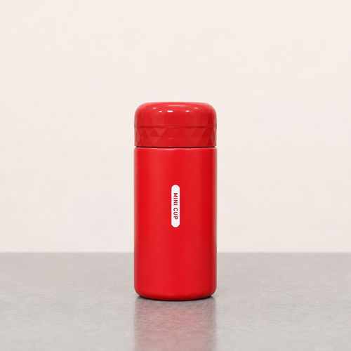 تراول ماگ مینی mini cup ( مینی کاپ ) حجم ۱۰۰ میلی لیتری درب پیچی صافی دار
