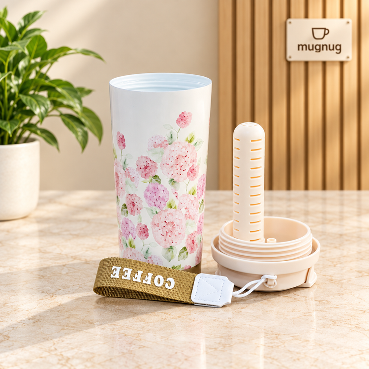 تراول ماگ دوحالته صافی دار برند loucky cupحجم ۶۰۰ میلی لیتری ( دمنوش ، مکمل ، محل کار ، باشگاه )